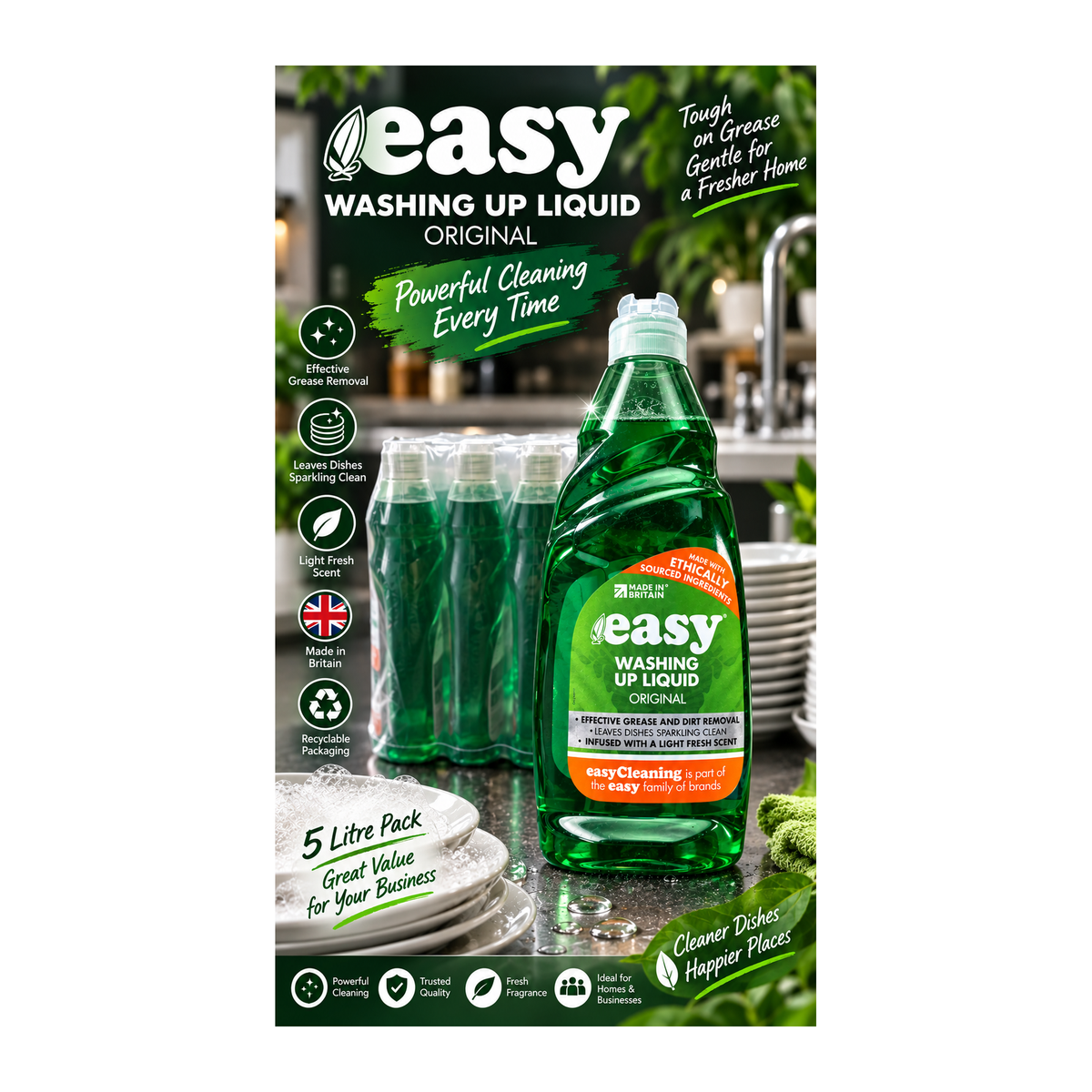 Easy Original Washing Up Liquid – 500ml – promotional product image
