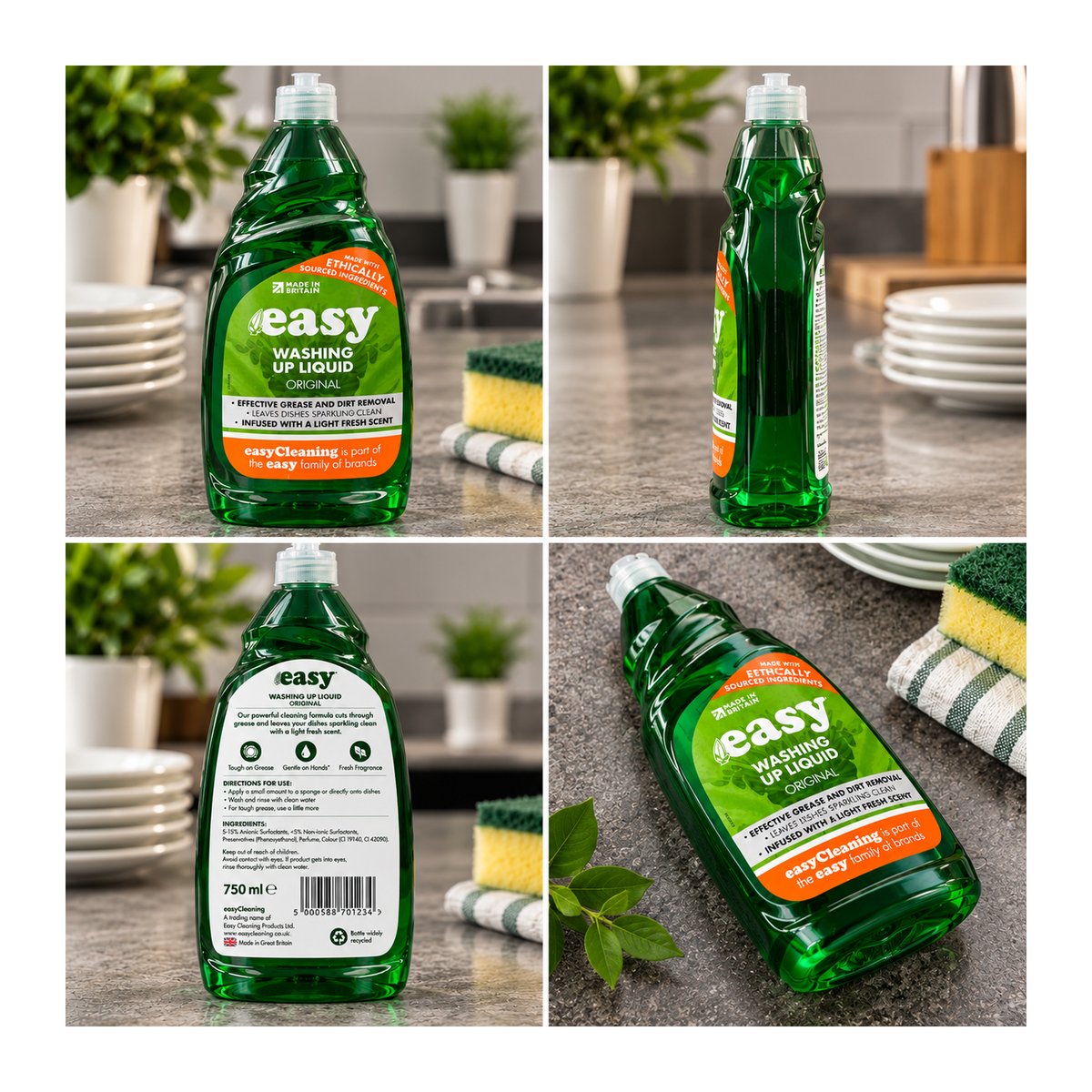 Easy Original Washing Up Liquid – 500ml – packaging and product views
