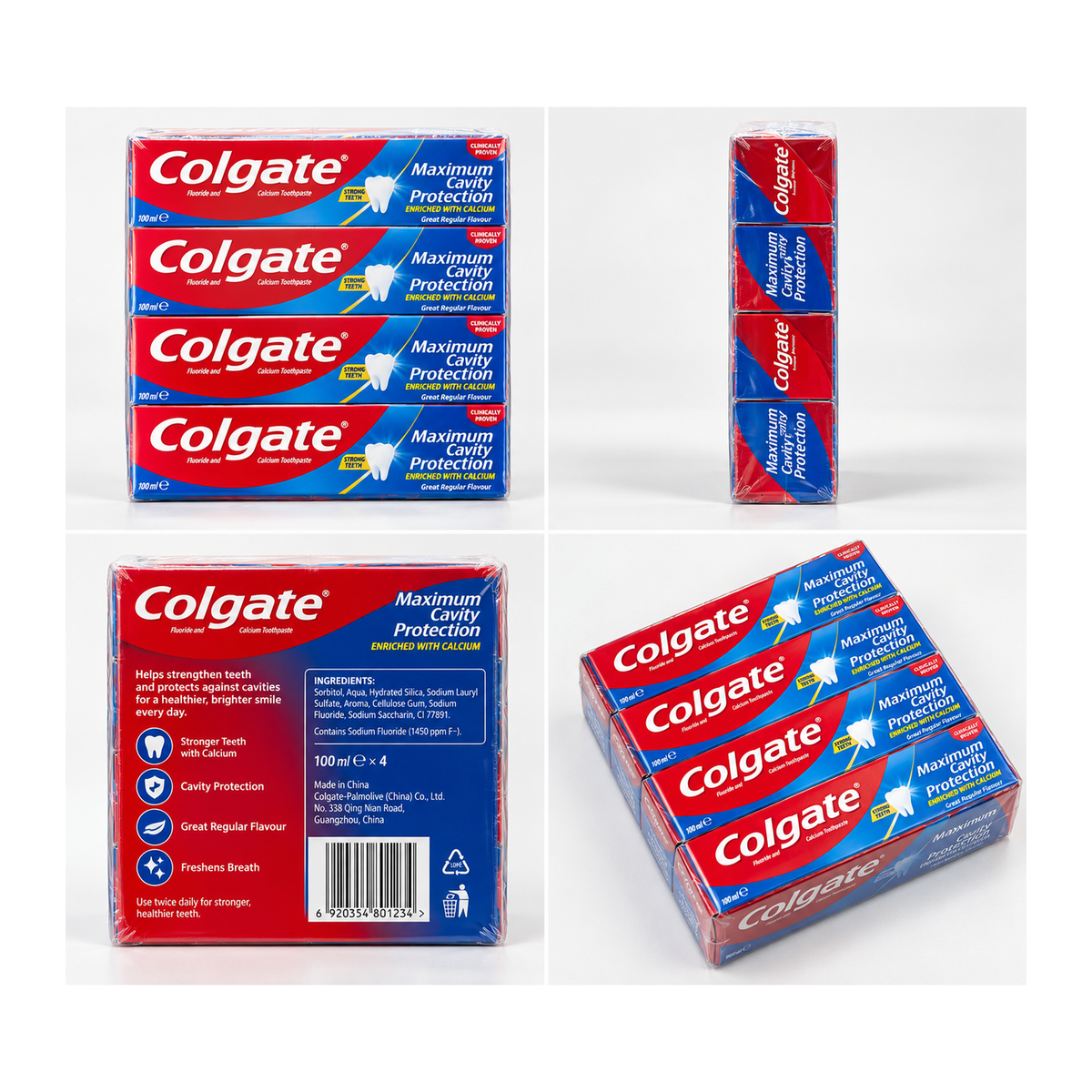 Colgate Maximum Cavity Protection Toothpaste – 12 × 100ml – packaging and product views
