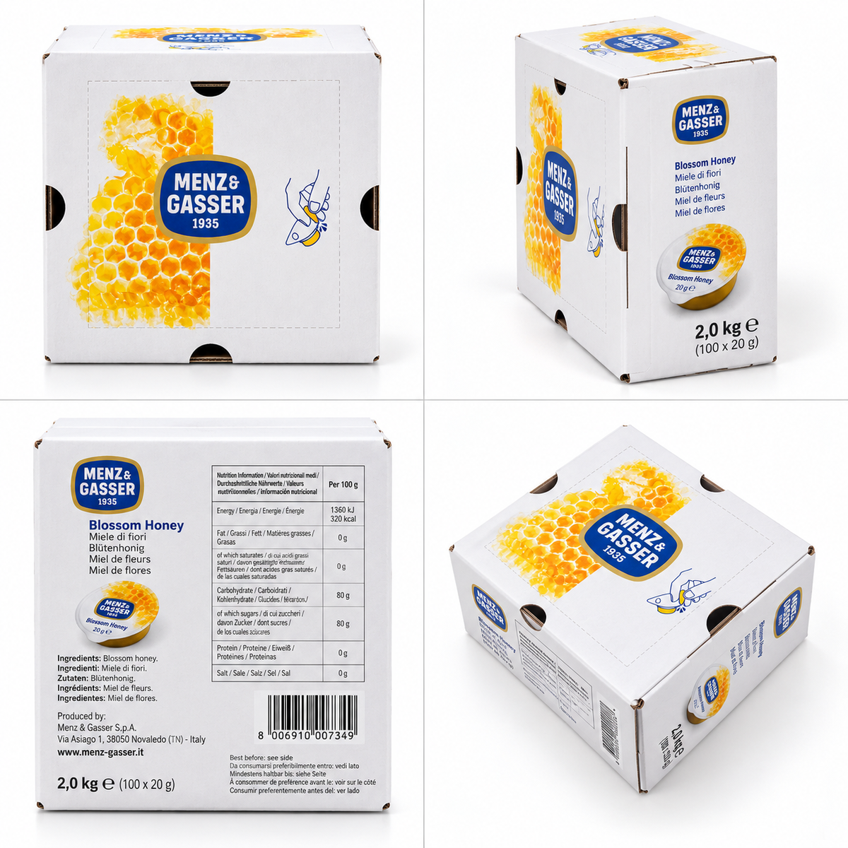 Snap&Squeeze Blossom Honey Portions – 100 x 20g