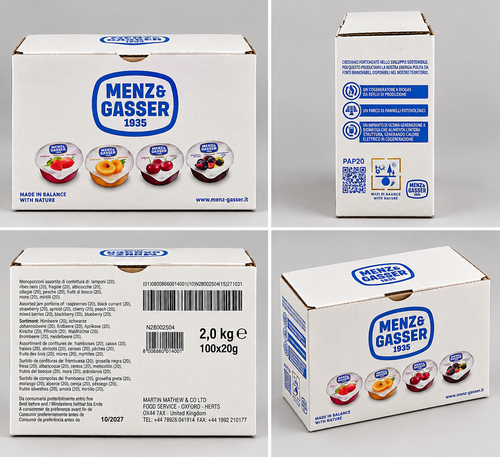 Menz & Gasser Assorted Jam Portions – 100 x 20g