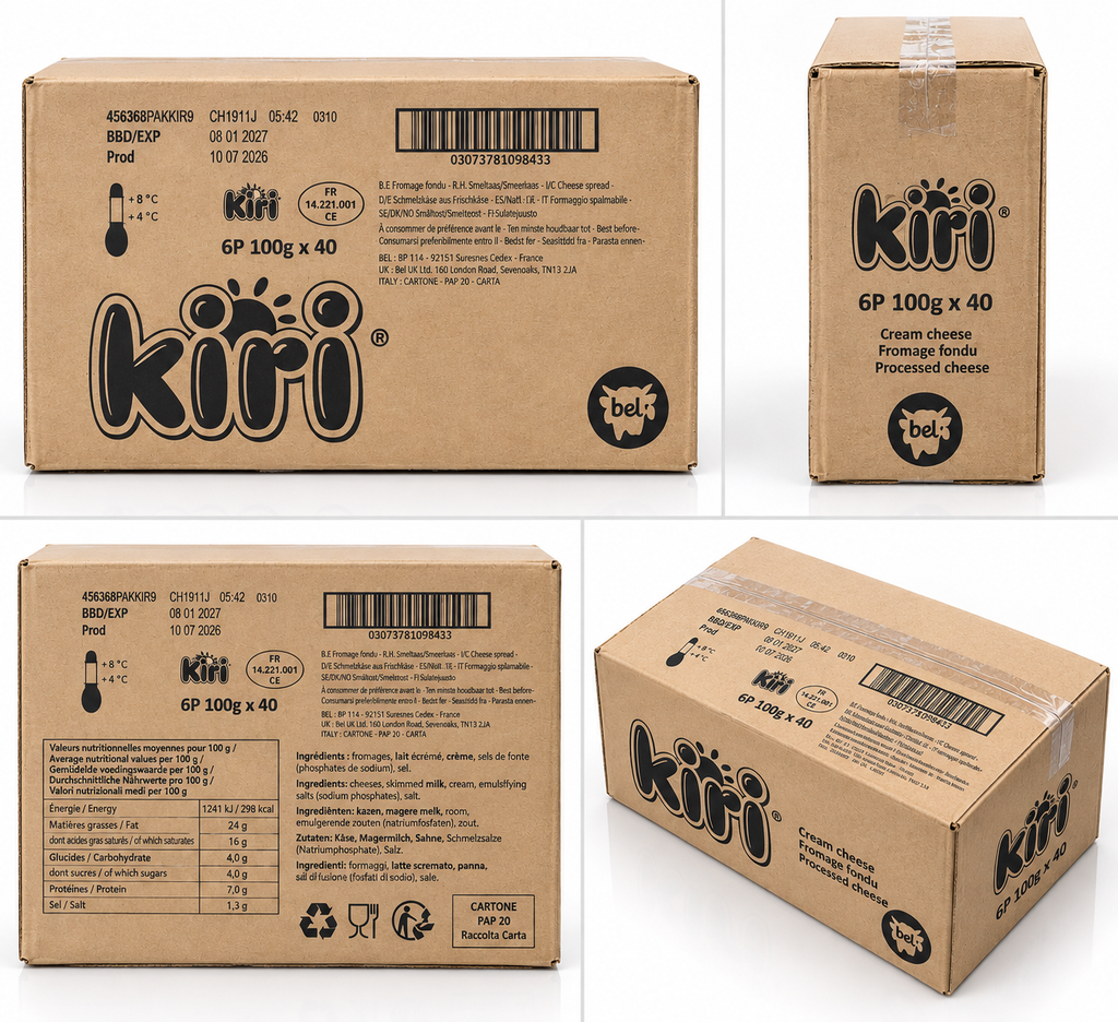 Kiri Cream Cheese Portions – 40 × 100g (240 Portions)