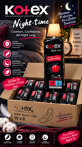 Kotex Maxi Night-time Pads – 8x10 Pads