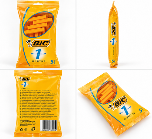 BIC 1 Sensitive Disposable Razors – Pack of 5