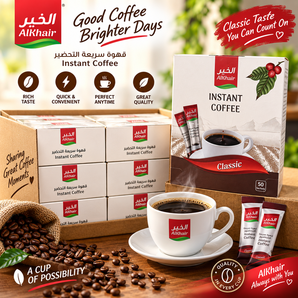Alkhair Classic Instant Coffee Sachets – 50 x 2g