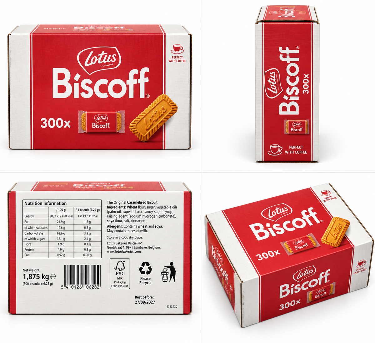 Lotus Biscoff Caramelised Biscuits – 300 × 6.25g