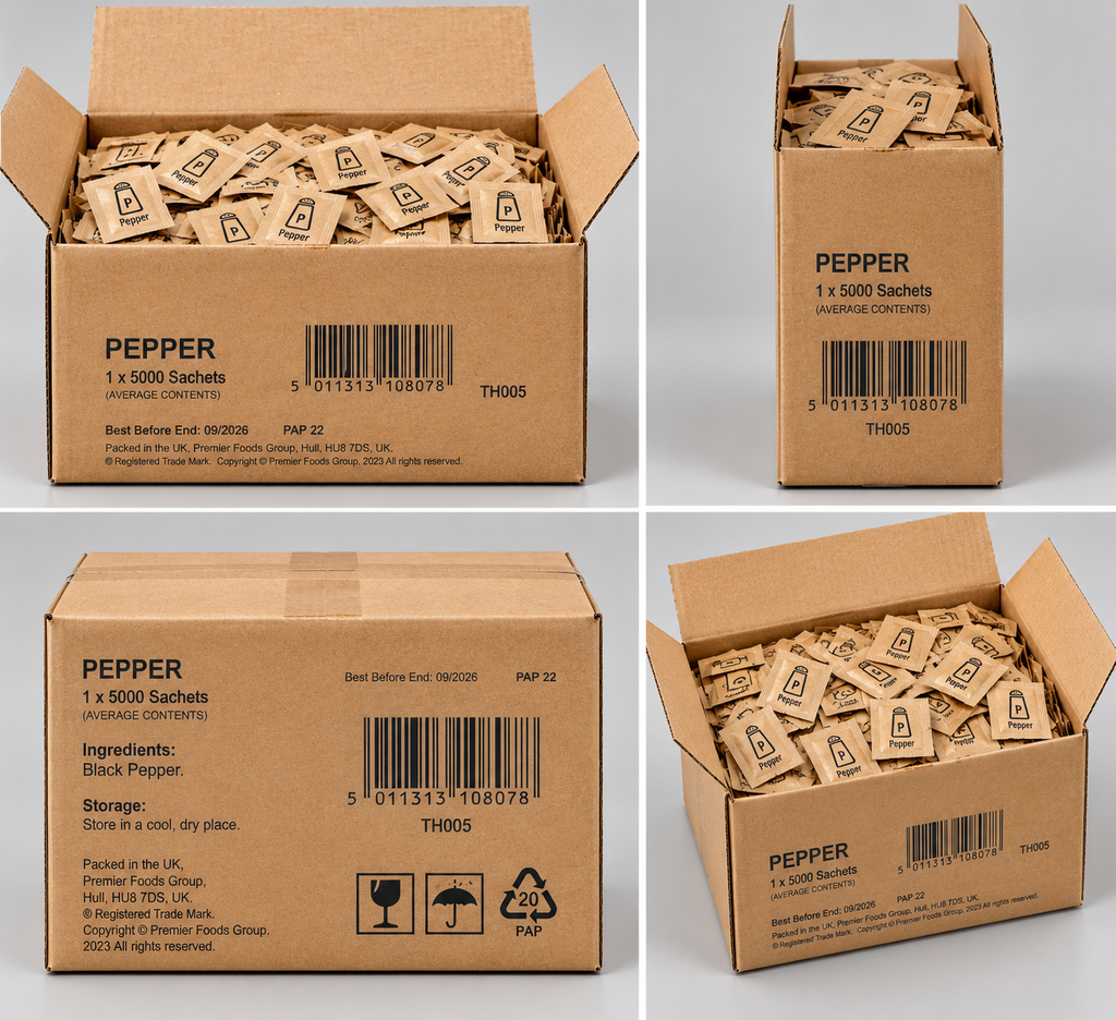 Black Pepper Sachets – 5,000 Pack