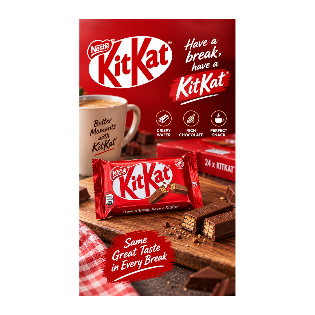 Nestlé KitKat 4 Finger Original – 24 × 41.5g – promotional product image